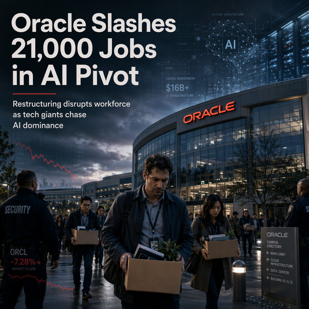 Oracle Cuts 21,000 Jobs Amid AI-Driven Restructuring and Surging Capex