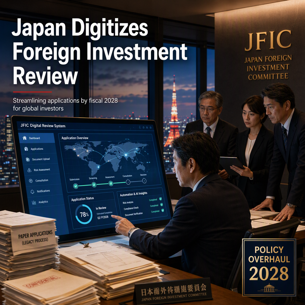 Japan Plans Digital Overhaul for Foreign Investment Review Process by Fiscal 2028