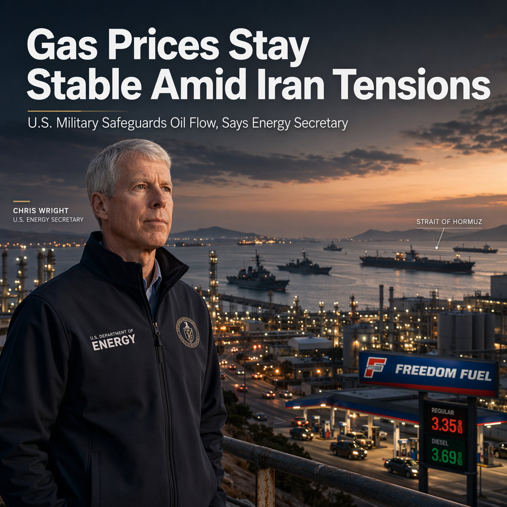 U.S. Energy Secretary Says Iran Tensions Unlikely to Spike Gas Prices Amid Military Safeguards