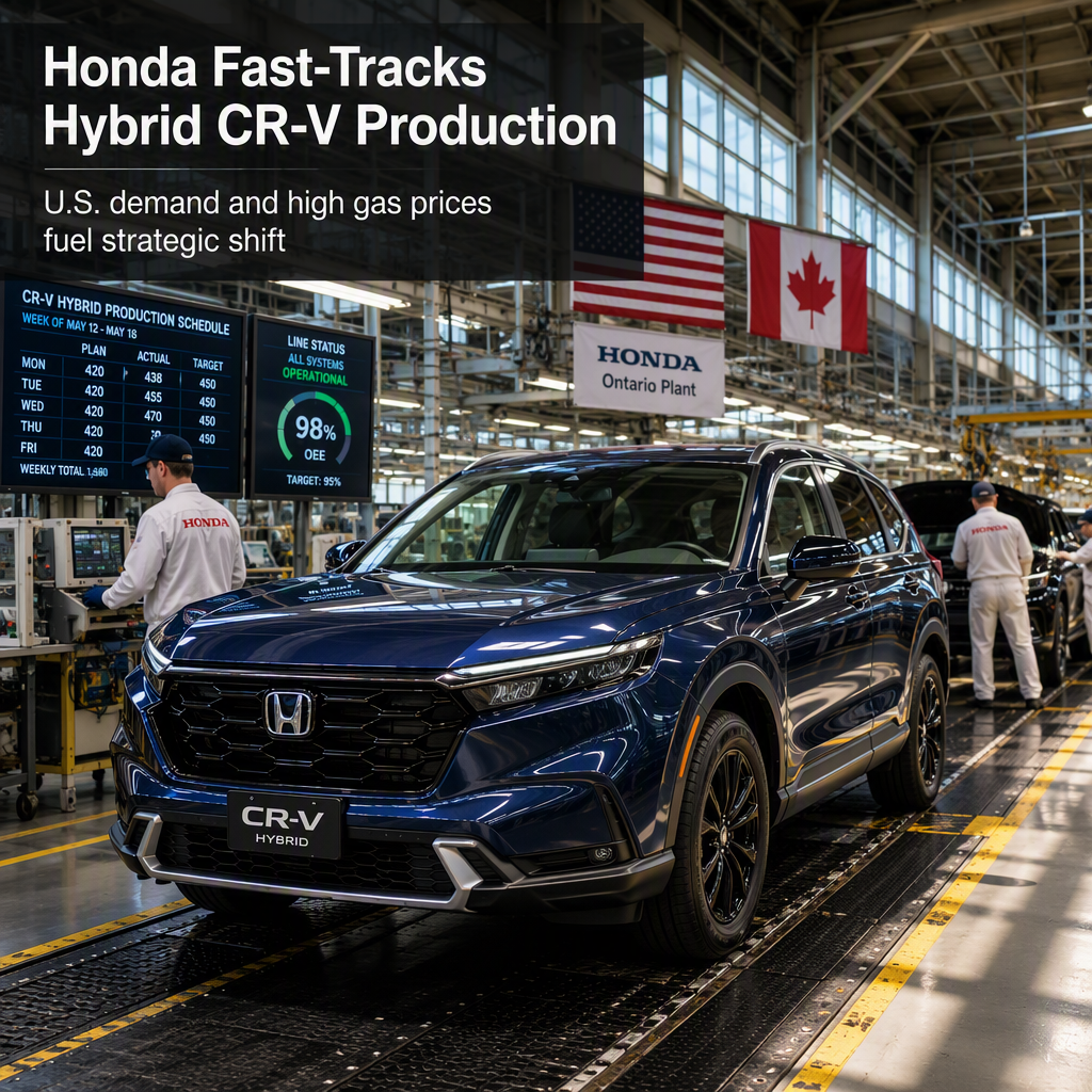 Honda Accelerates Next-Gen Hybrid CR-V Production Amid Strong U.S. Demand
