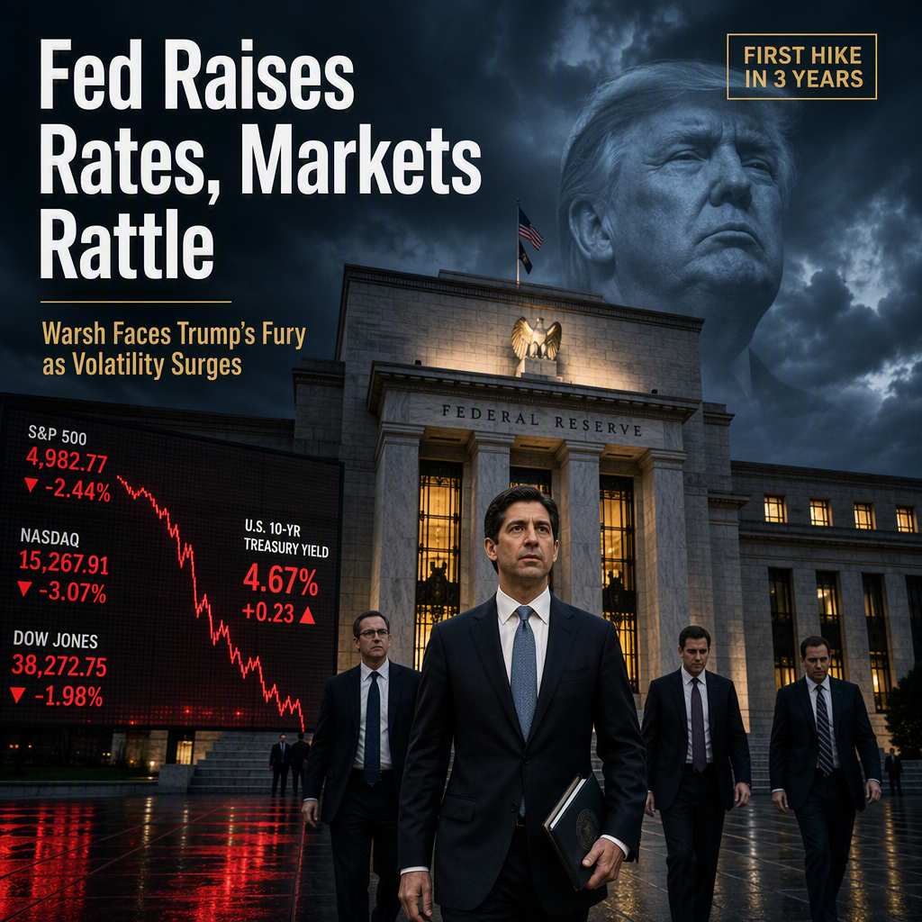 Federal Reserve Raises Rates for First Time in Three Years Amid Trump Criticism and Market Volatility