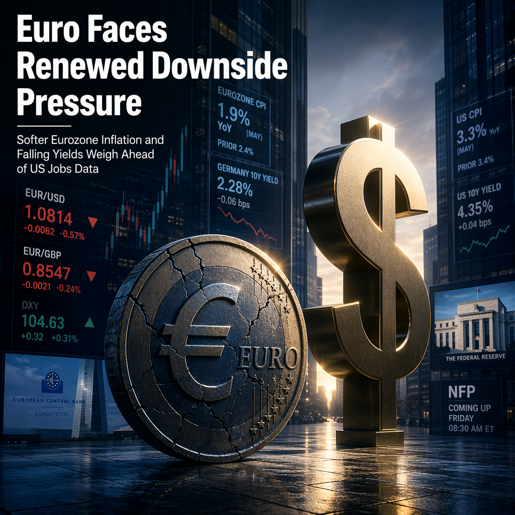 Euro Struggles Against US Dollar Amid Softer Eurozone Inflation and Pre-NFP Positioning