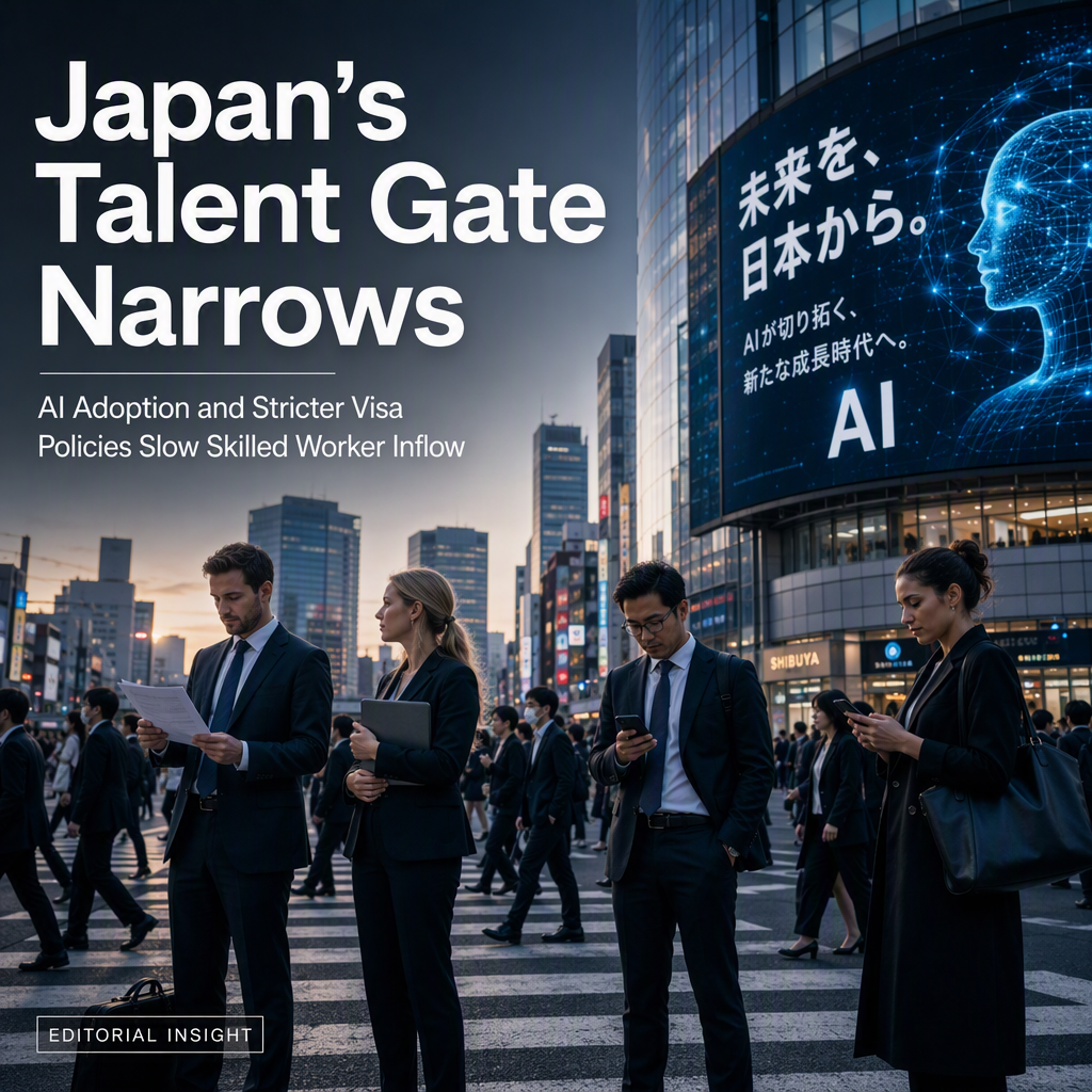 AI Adoption and Stricter Visa Policies Slow Inflow of Foreign Professionals to Japan