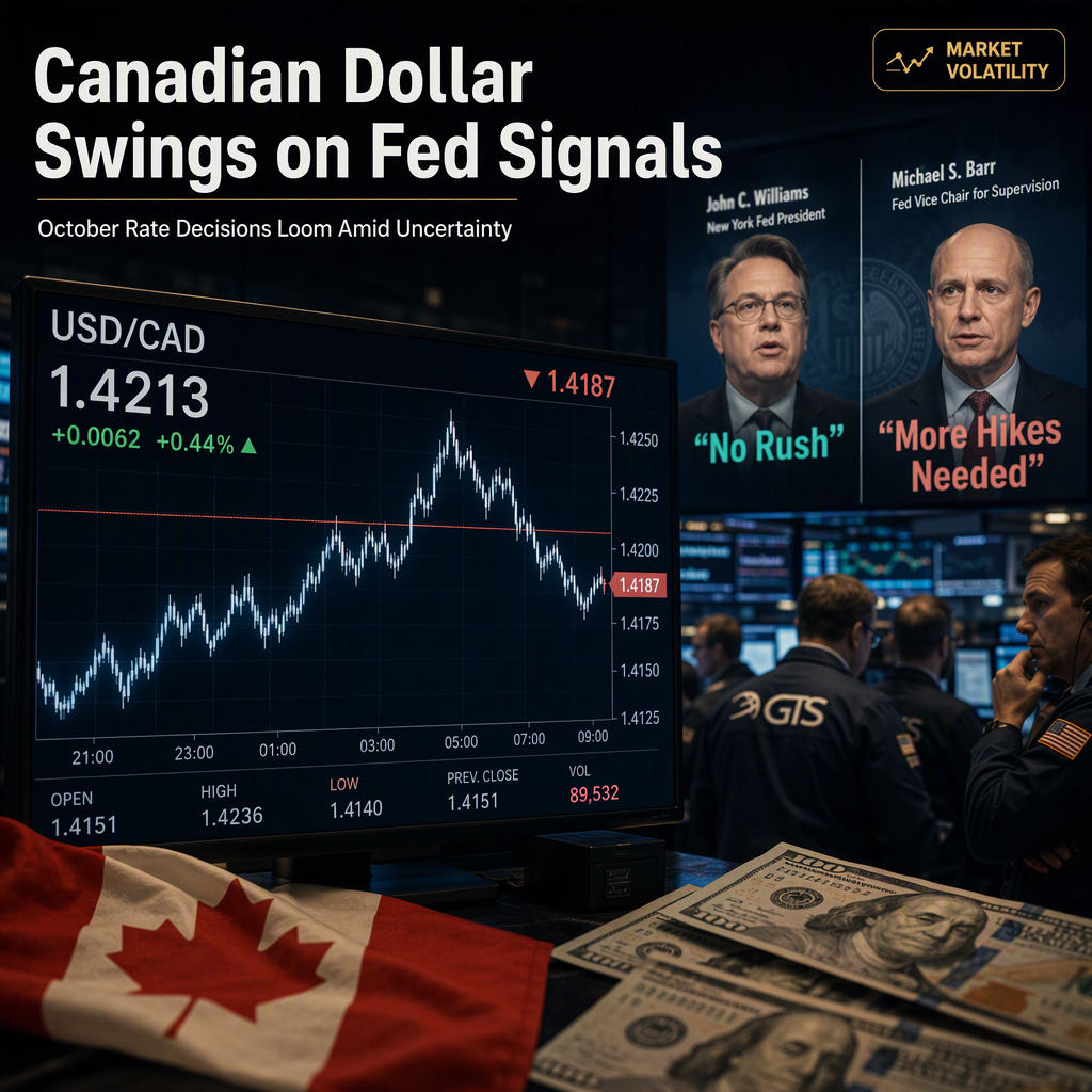 Canadian Dollar Volatile as Fed Officials Signal Divergent Rate Hike Timelines