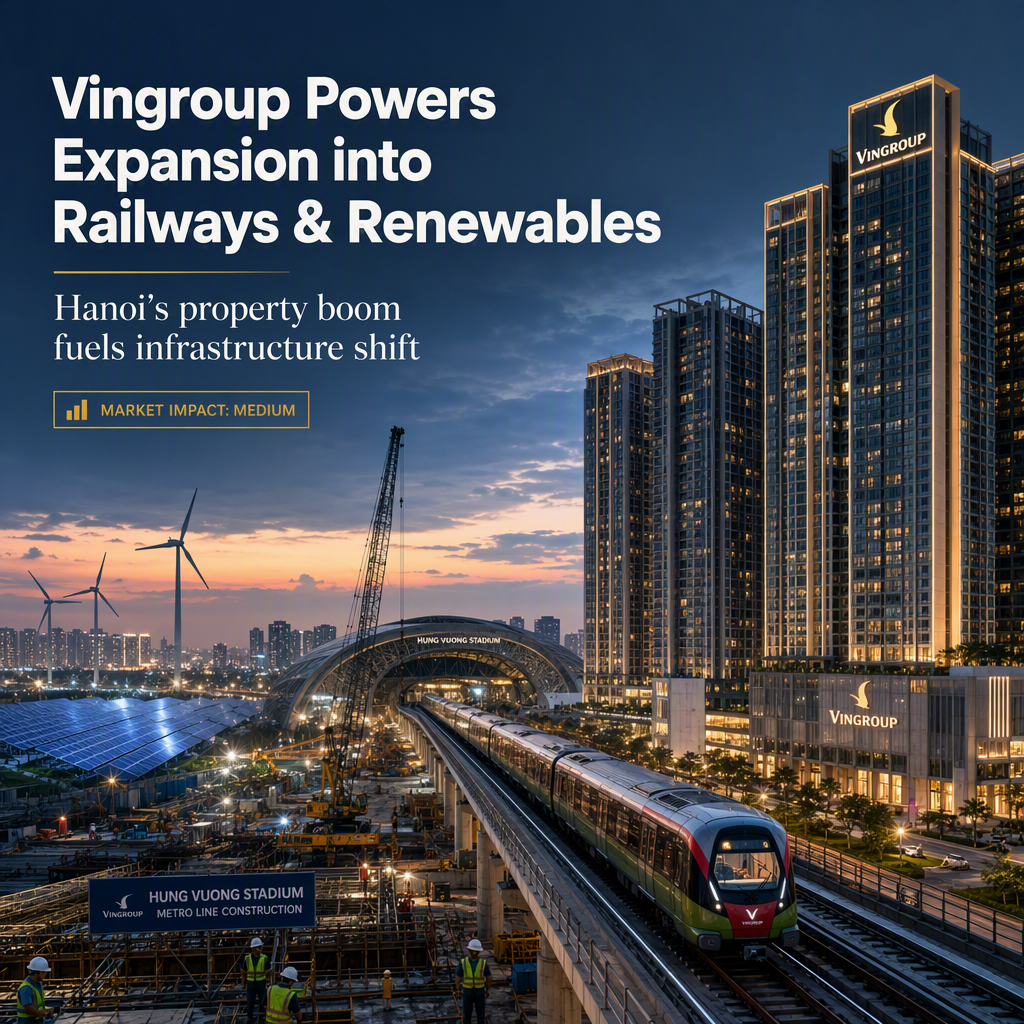 Vingroup Leverages Property Profits to Expand into Railways and Renewable Energy