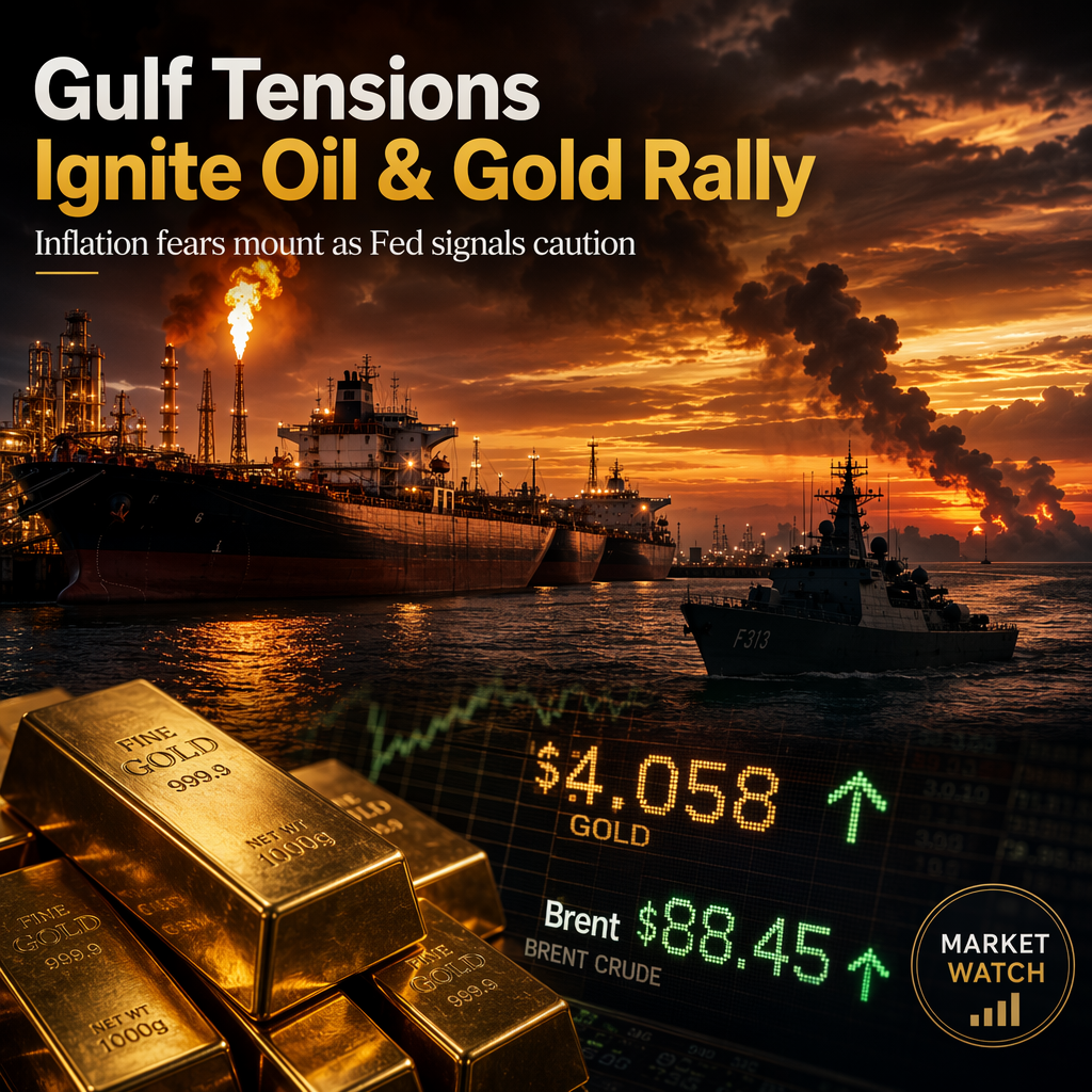 Escalating Gulf Tensions Drive Oil and Gold Higher Amid Inflation Fears and Fed Uncertainty