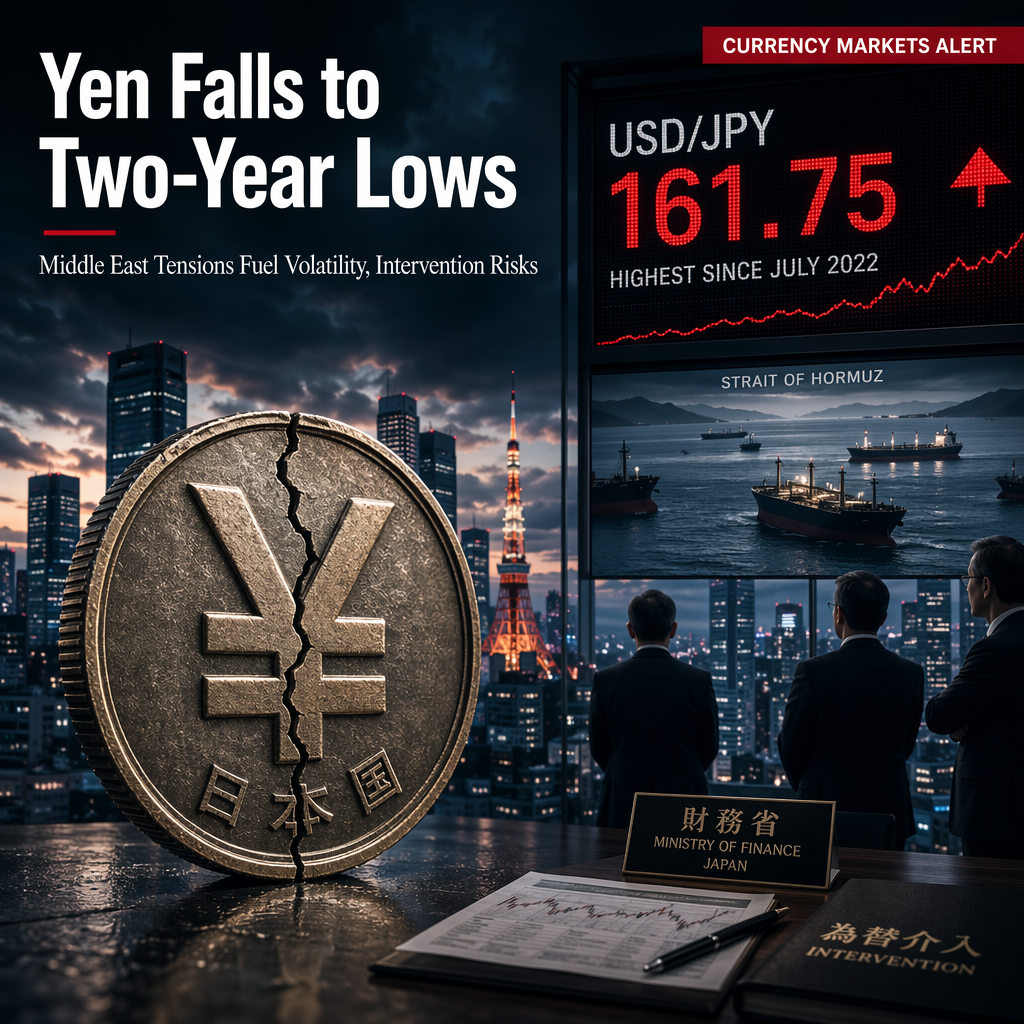 Japanese Yen Weakens Sharply Amid Middle East Tensions and Intervention Risks, USD/JPY Nears Two-Year High