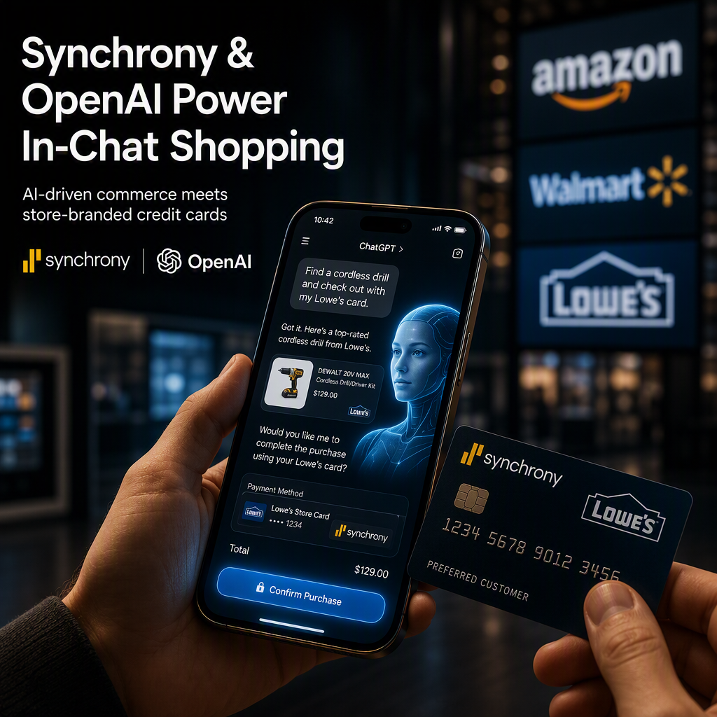 Synchrony Financial Partners with OpenAI to Enable ChatGPT Shopping via Store-Branded Credit Cards