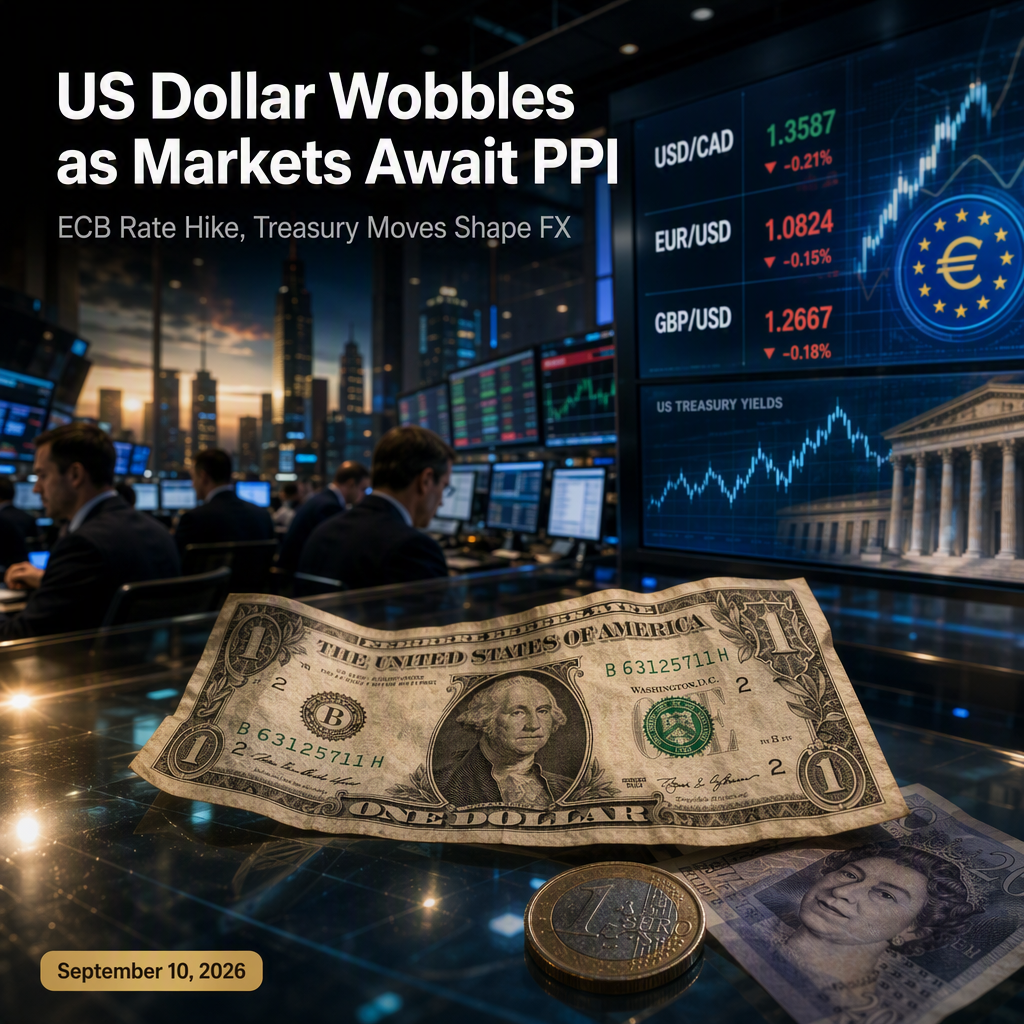 US Dollar Wobbles as Markets Await US PPI Data; ECB Rate Hike and Treasury Buyback Shape FX Moves