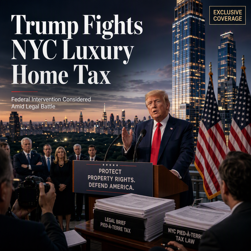 Trump Opposes NYC Pied-à-Terre Tax, Considers Federal Intervention Amid Legal Battle