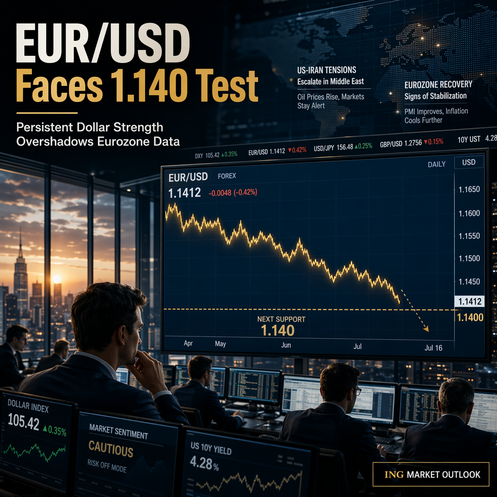 ING Sees EUR/USD Testing 1.140 Amid Persistent Post-Fed Dollar Strength