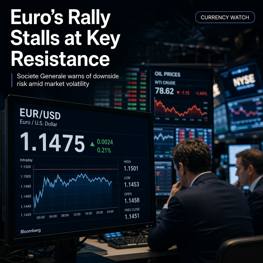 Euro's Rebound Against US Dollar Faces Key Resistance, Says Societe Generale
