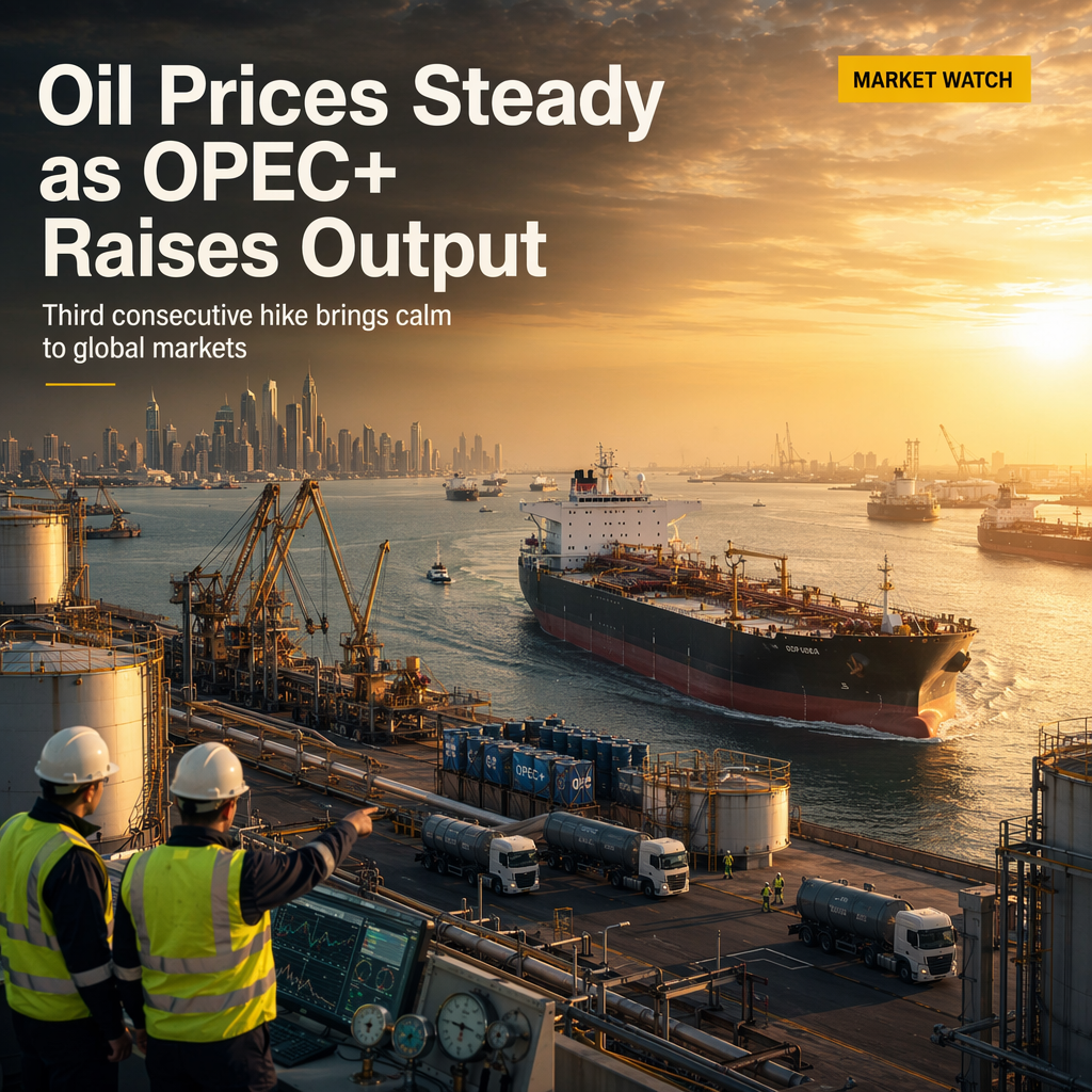Oil Prices Stabilize Near Pre-Conflict Levels as OPEC+ Announces Third Consecutive Output Increase