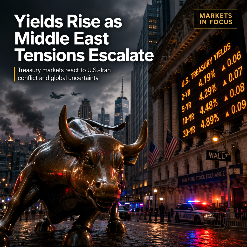 U.S. Treasury Yields Edge Higher Amid Escalating Iran Conflict and Middle East Tensions