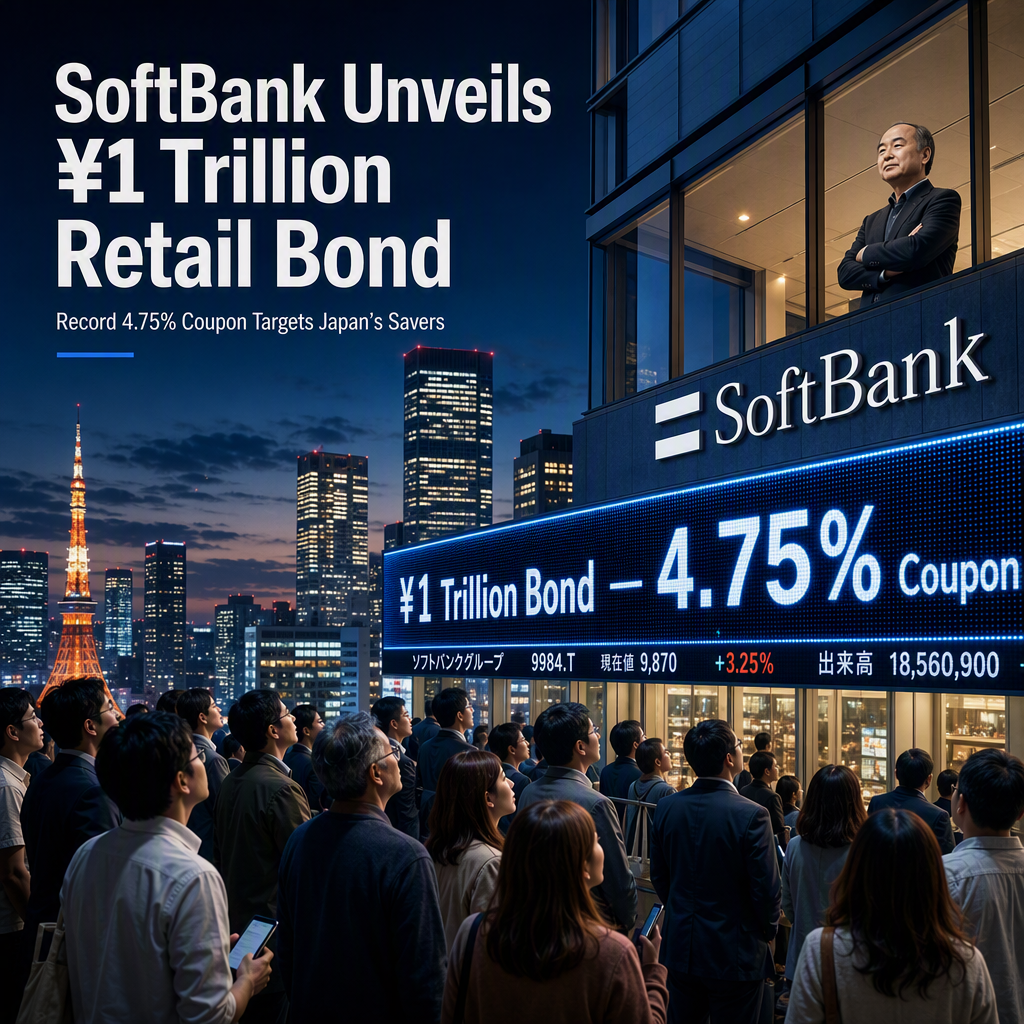 SoftBank Group Launches Record 1 Trillion Yen Retail Bond With 4.75% Coupon