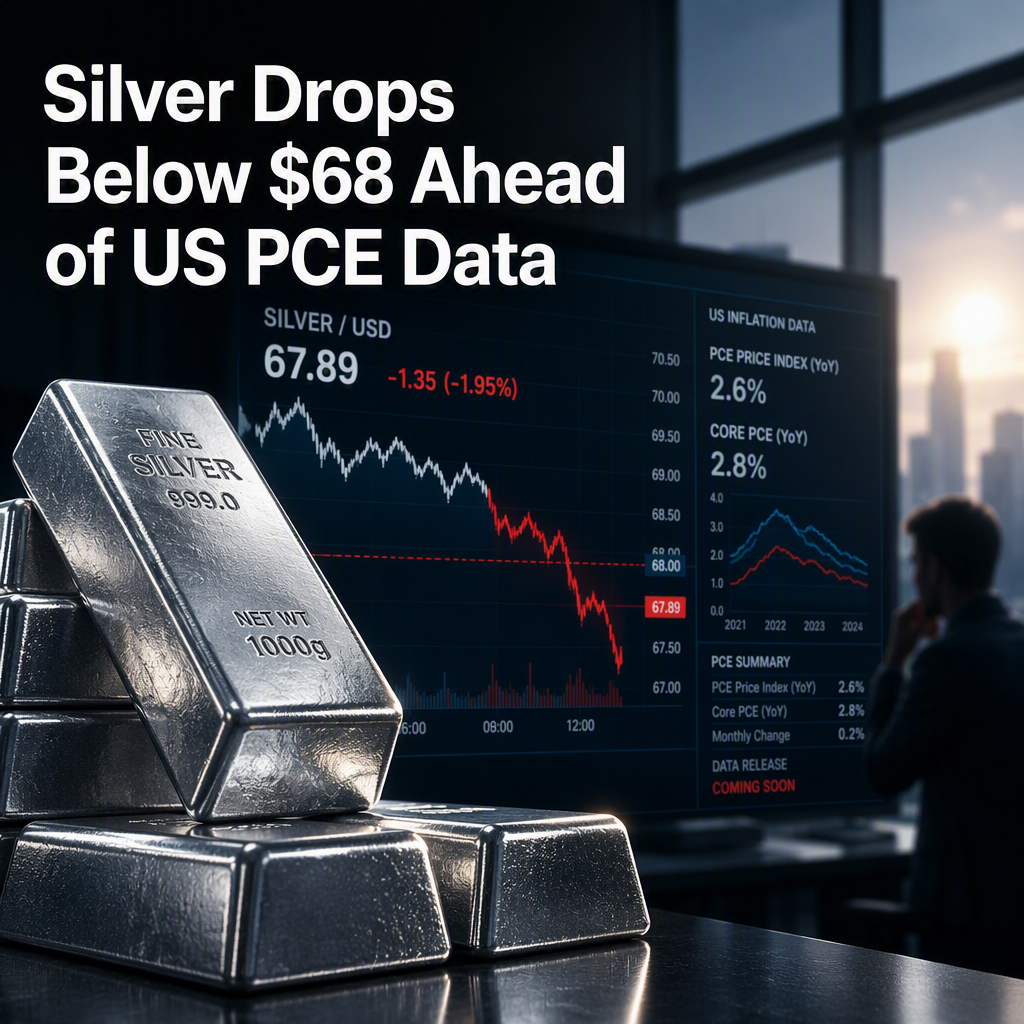 Silver Slides Below $68 as Investors Await US PCE Inflation Data