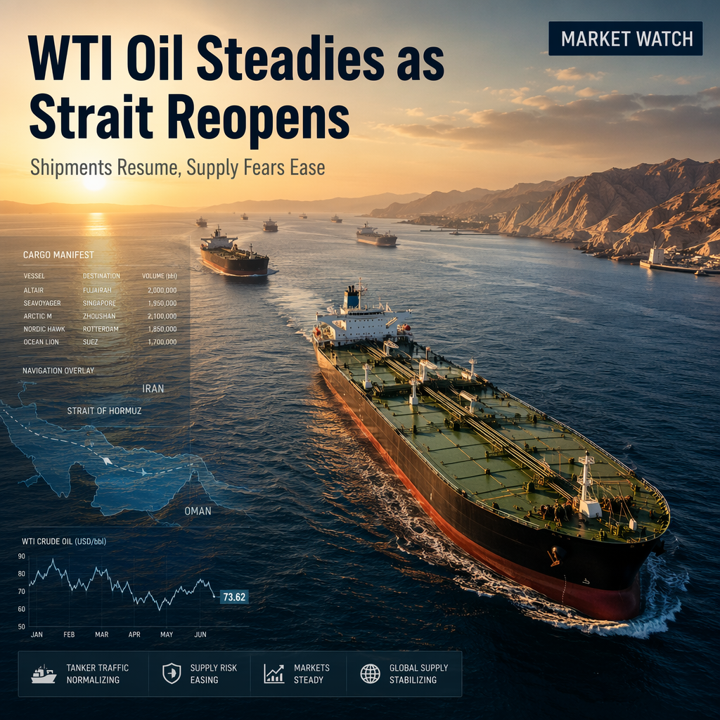 WTI Oil Stabilizes as Strait of Hormuz Shipments Resume, Easing Supply Fears
