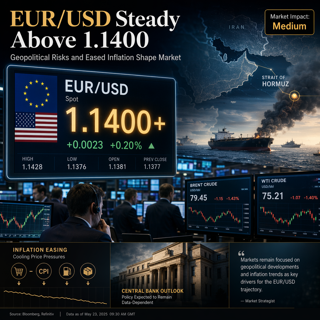 EUR/USD Holds Above 1.1400 Amid Hormuz Tensions and Eased Inflation Concerns
