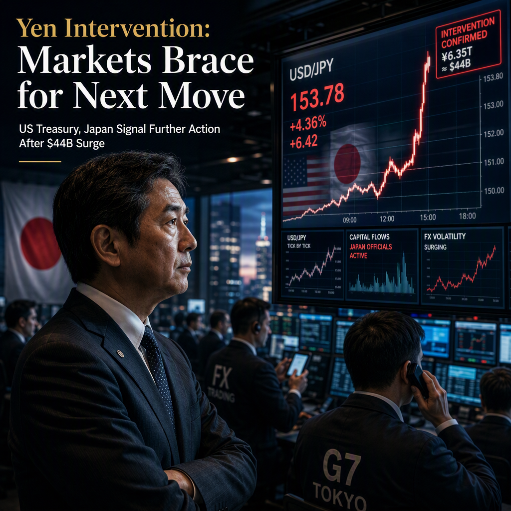US Treasury Signals Possible Further Yen Intervention After Japan's $44 Billion Market Move