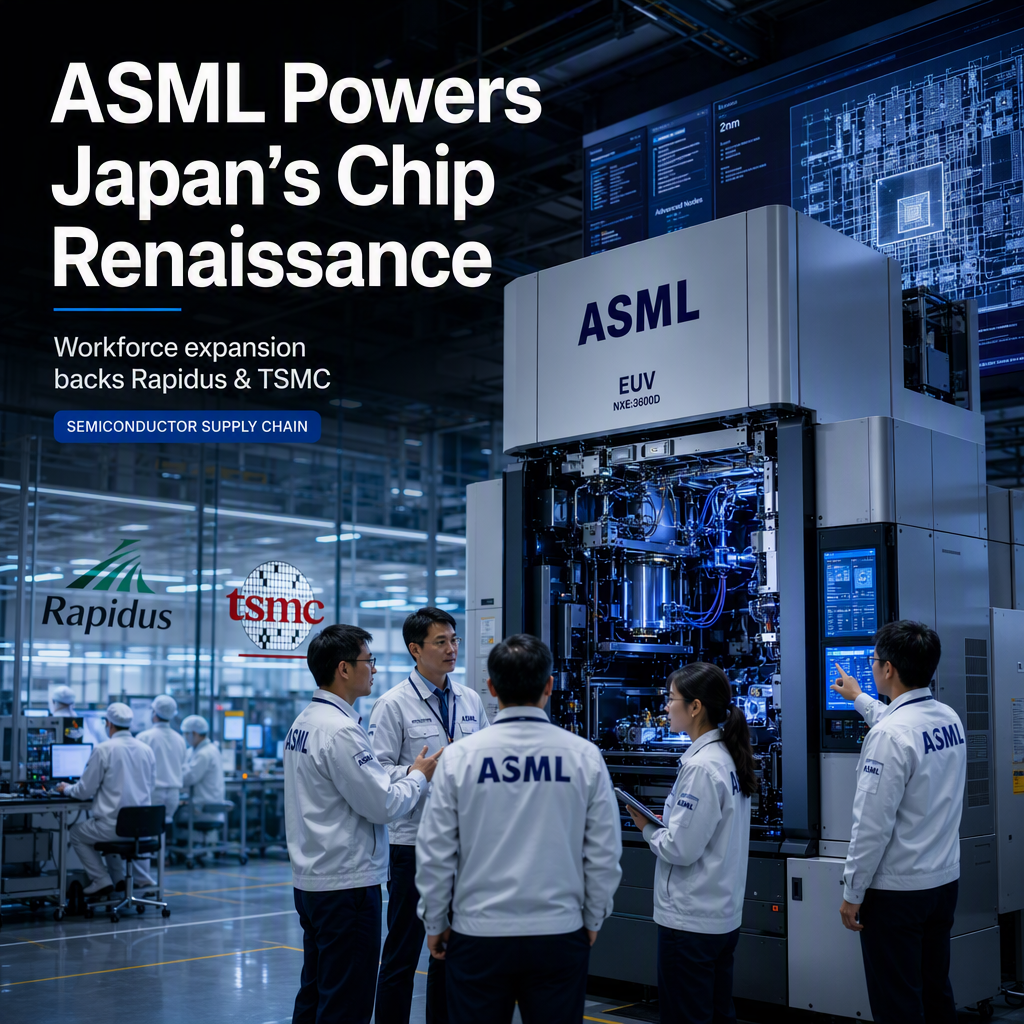 ASML to Boost Japan Workforce to Support Rapidus and TSMC's Advanced Chip Production