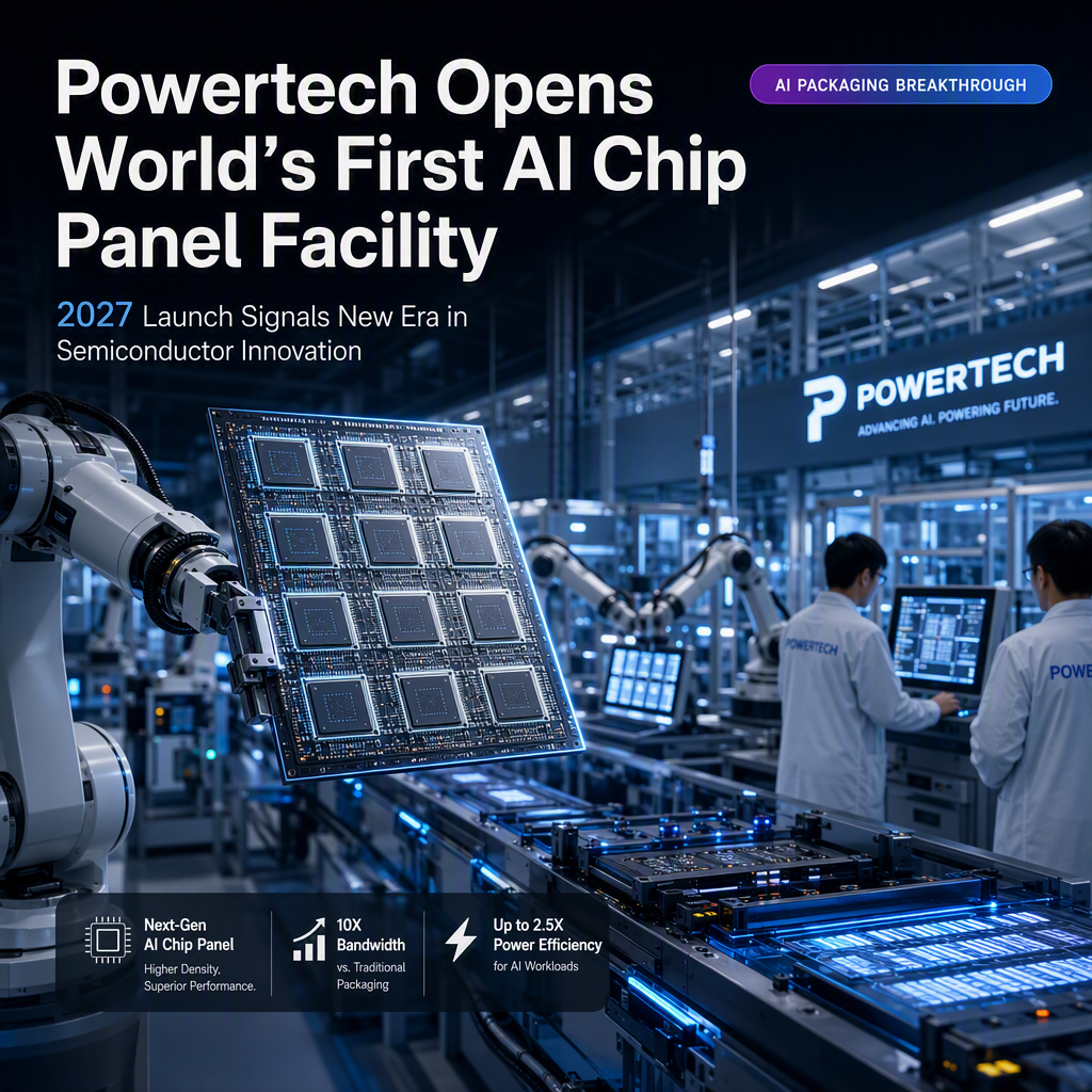 Powertech Unveils Advanced Panel-Level Packaging Facility for AI Chips in 2027