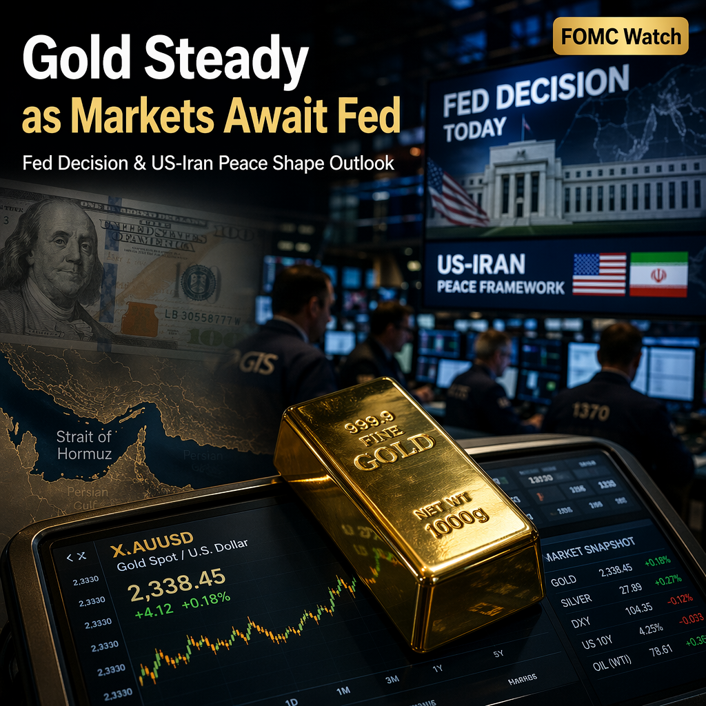 Gold Holds Steady as Markets Await Fed Decision Amid US-Iran Peace Developments
