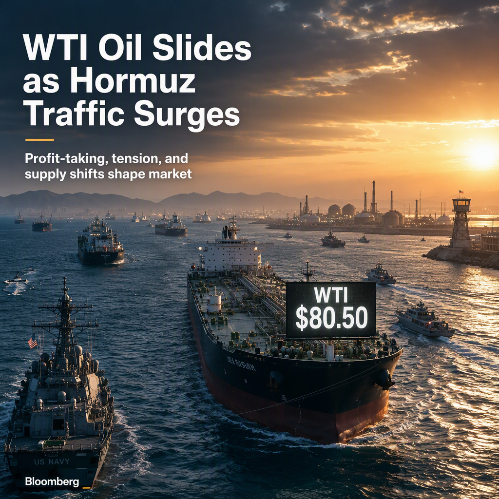 WTI Crude Oil Drops to $80.50 Amid Profit-Taking and Increased Strait of Hormuz Traffic
