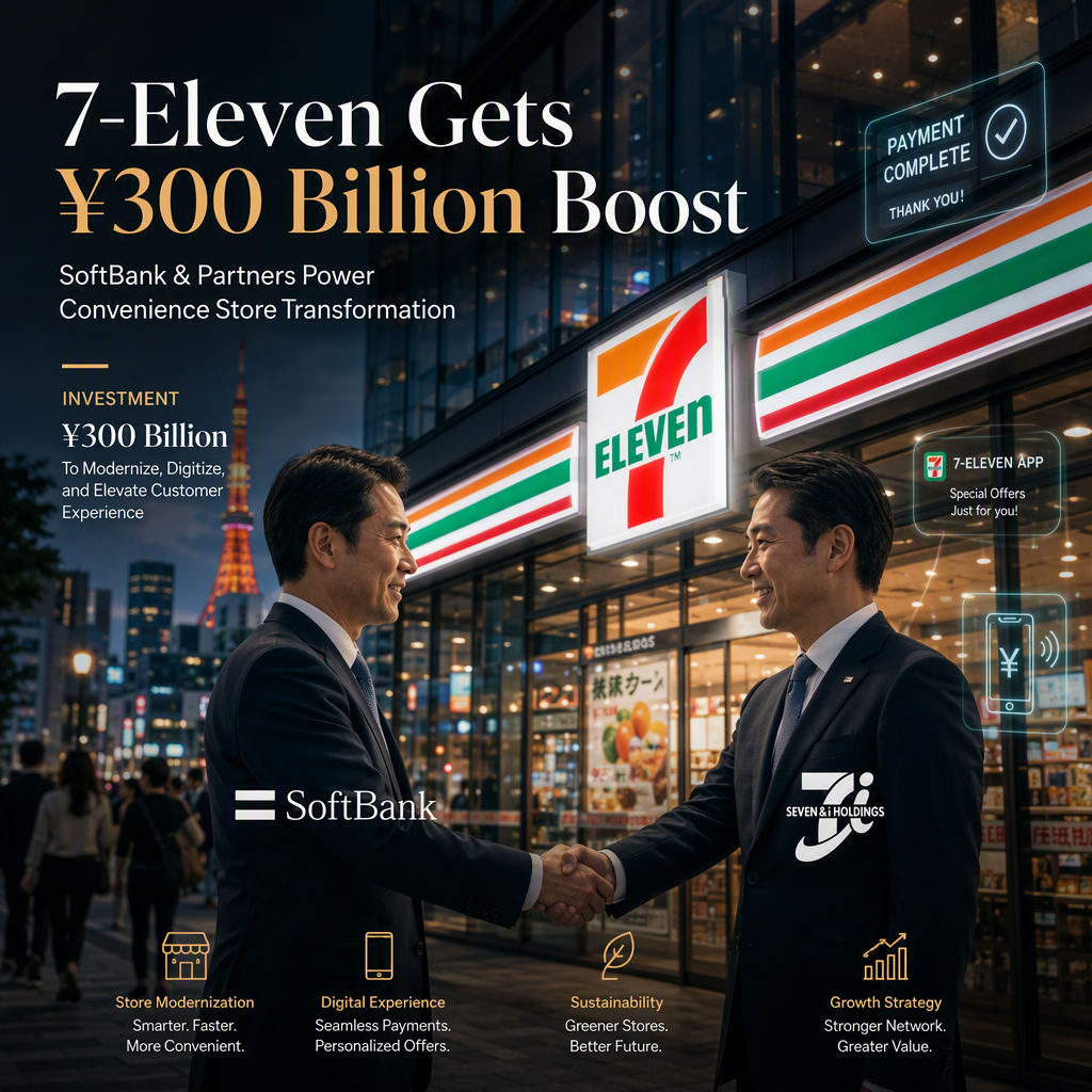 Seven & i Holdings Secures ¥300 Billion Investment from SoftBank and Partners to Modernize 7-Eleven Stores