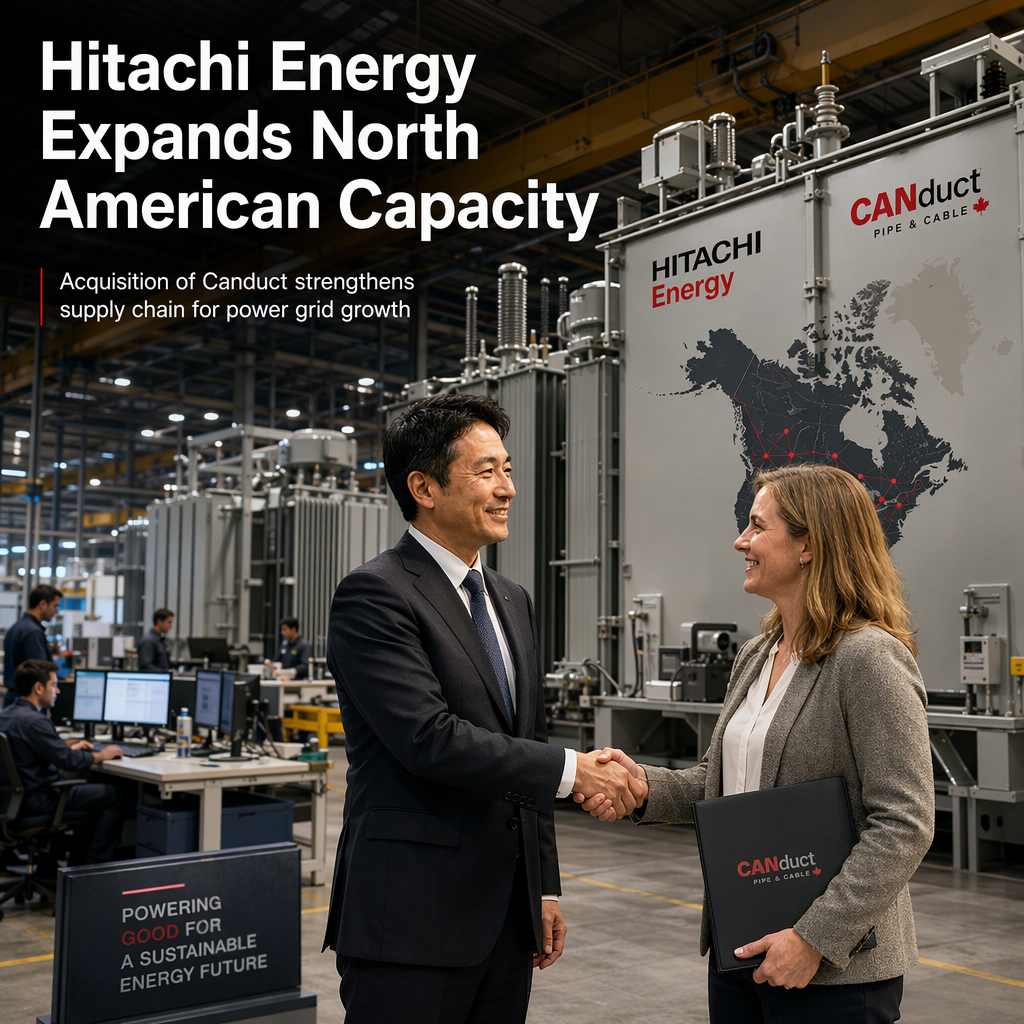 Hitachi Energy to Acquire Canadian Transformer Supplier Canduct to Boost North American Capacity