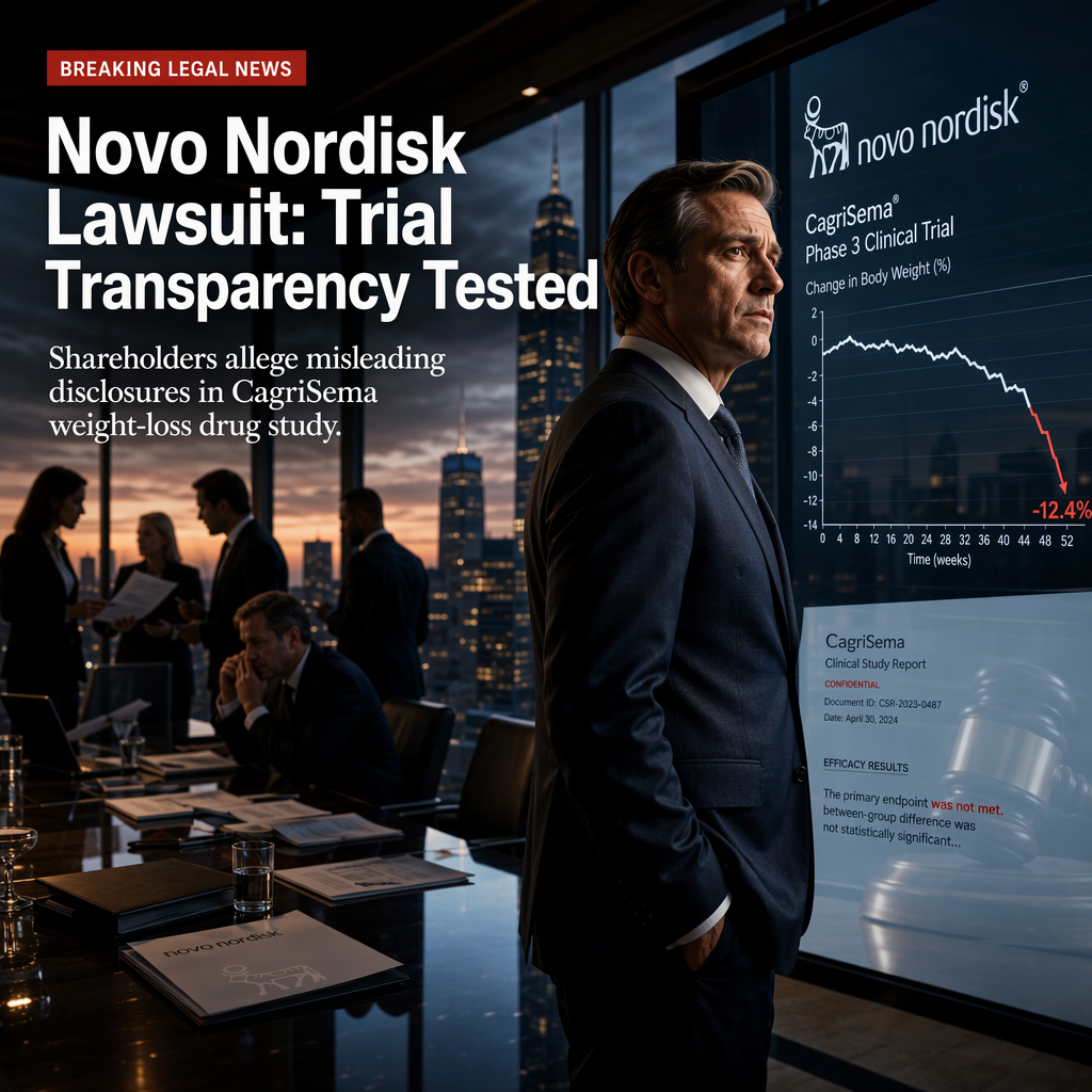 Novo Nordisk Faces Shareholder Lawsuit Over CagriSema Weight-Loss Drug Trial Disclosures