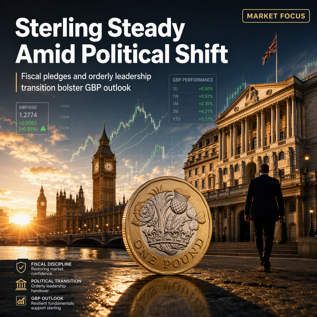 British Pound Holds Gains Amid Political Transition and Fiscal Discipline Pledges