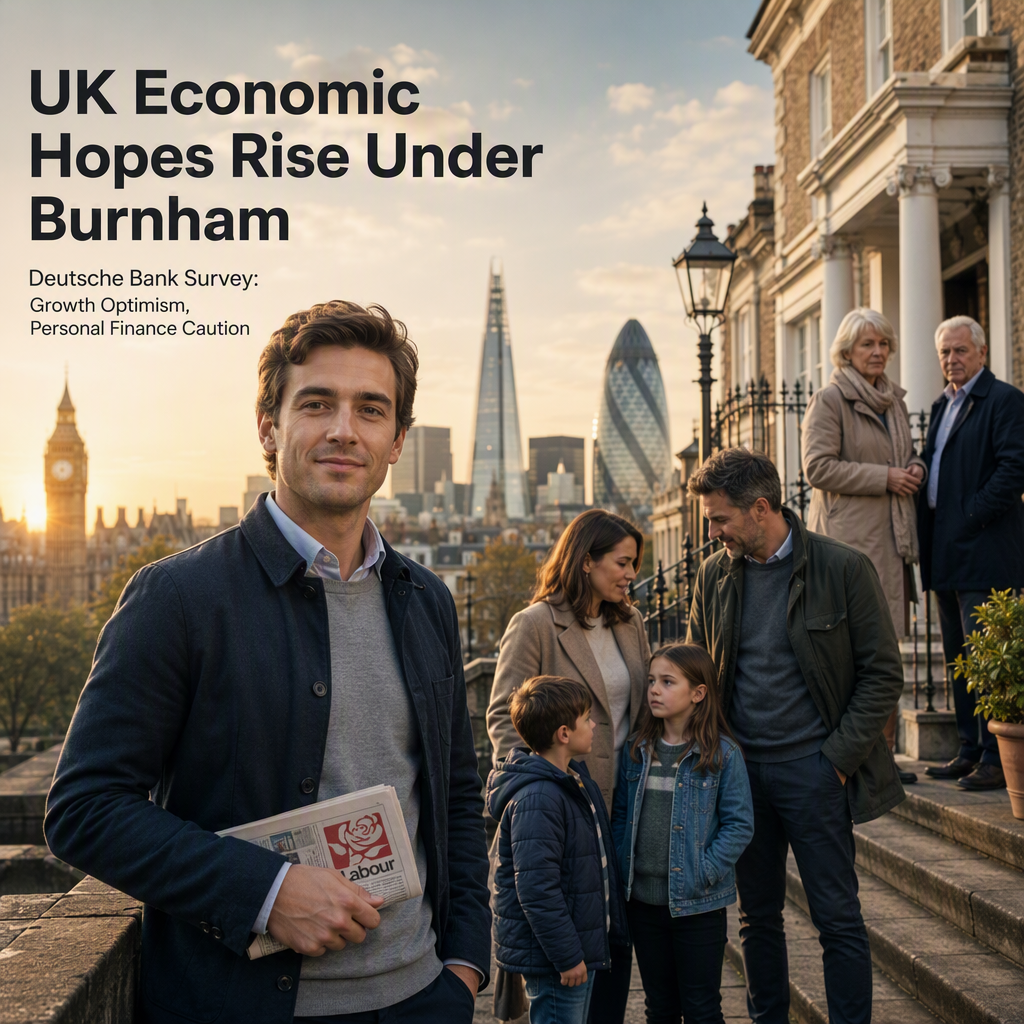 Deutsche Bank Survey Finds UK Households Optimistic on Economic Growth Under PM Burnham, But Personal Finance Concerns Persist
