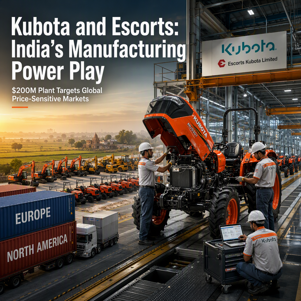 Kubota and Escorts Expand Indian Manufacturing to Target Price-Sensitive Global Markets