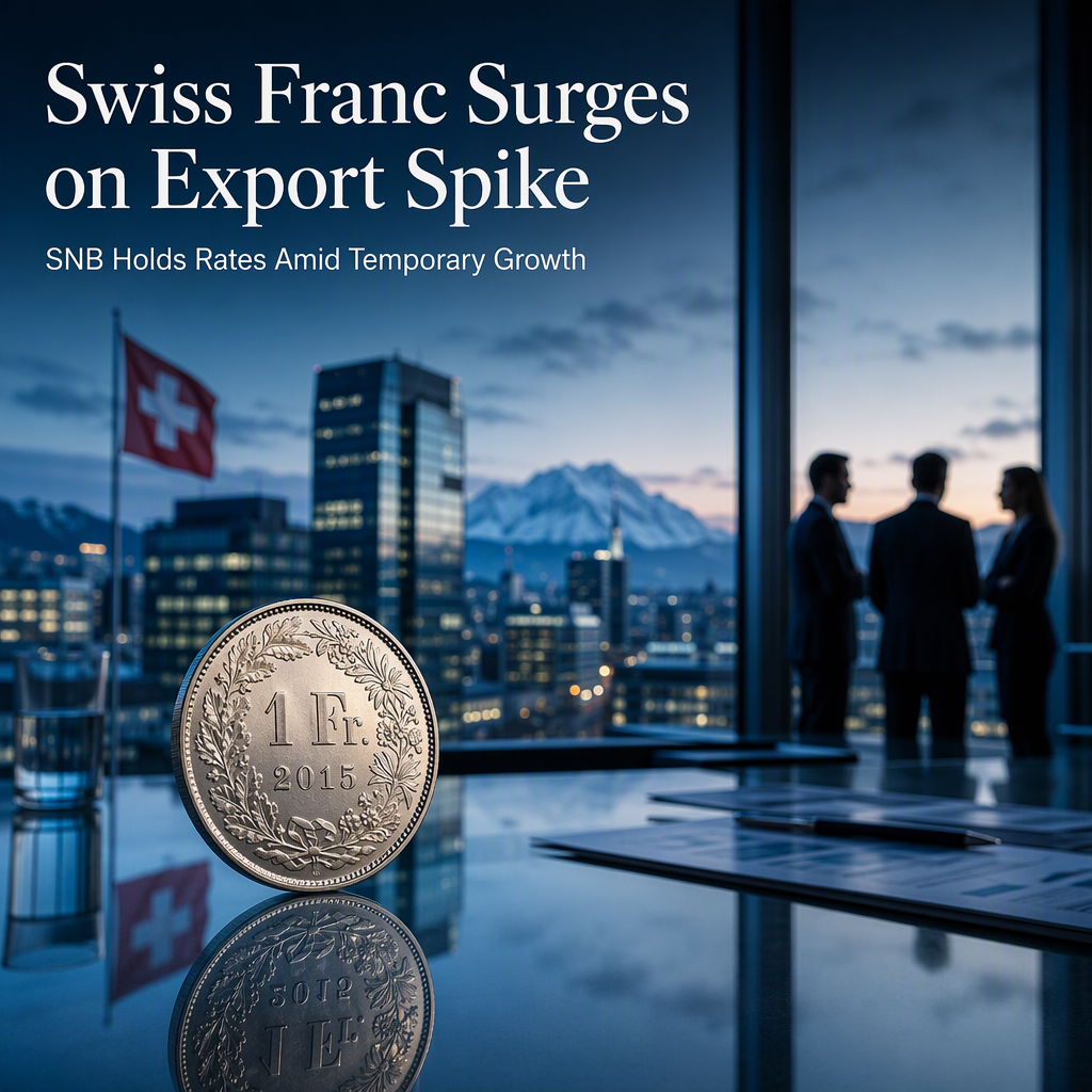Swiss Franc Rises on One-Off Export Surge, SNB Expected to Hold Rates Steady