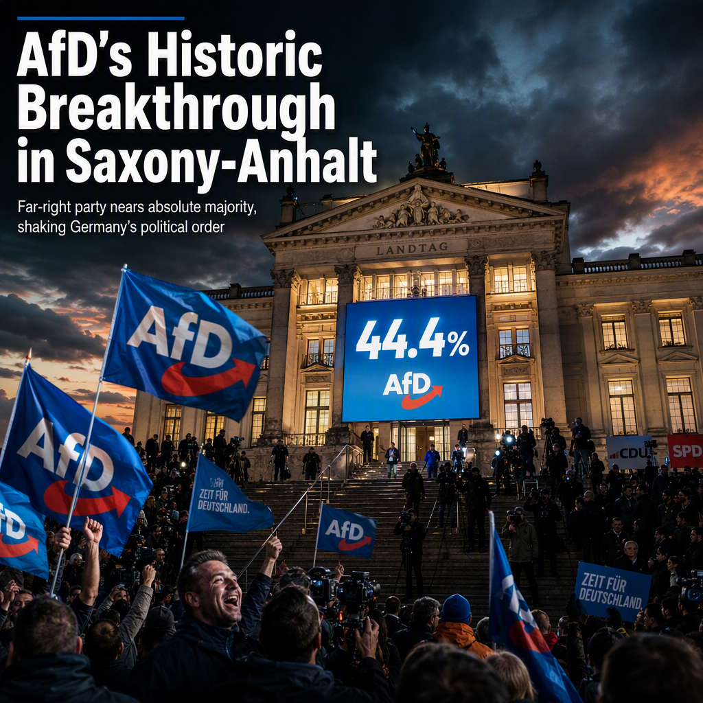 Germany's AfD Achieves Historic Win in Saxony-Anhalt State Election, Shaking Political Landscape