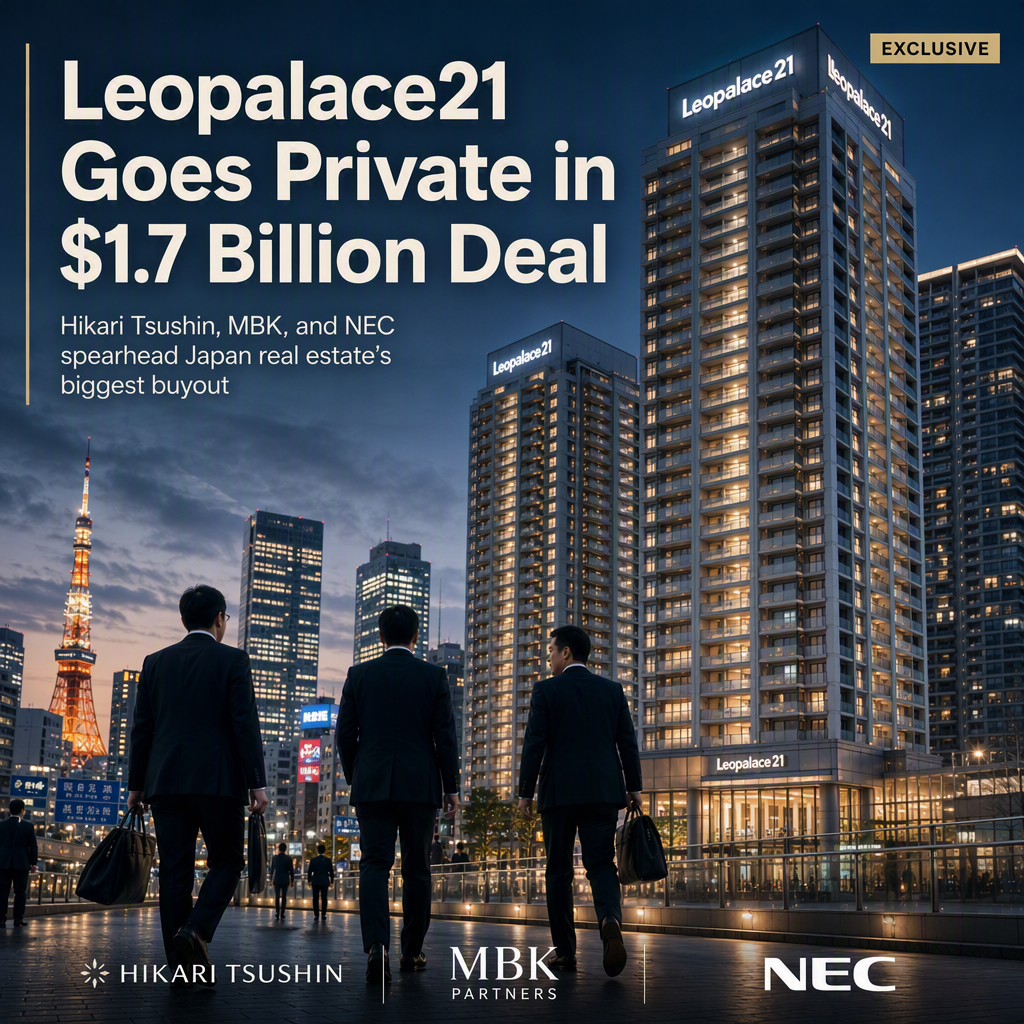 Hikari Tsushin, MBK, and NEC Unit Launch $1.7 Billion Buyout to Take Leopalace21 Private