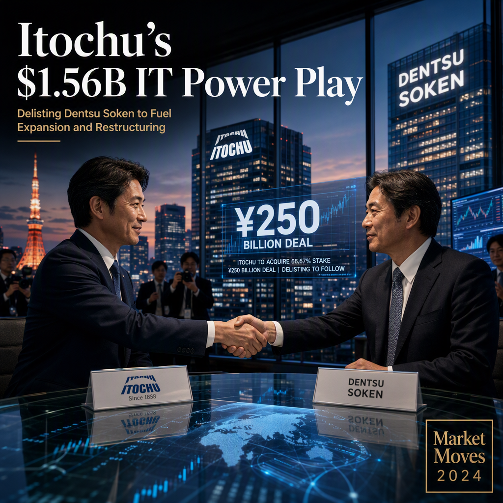Itochu to Acquire $1.56 Billion Stake in Dentsu Soken, Driving Delisting and IT Expansion