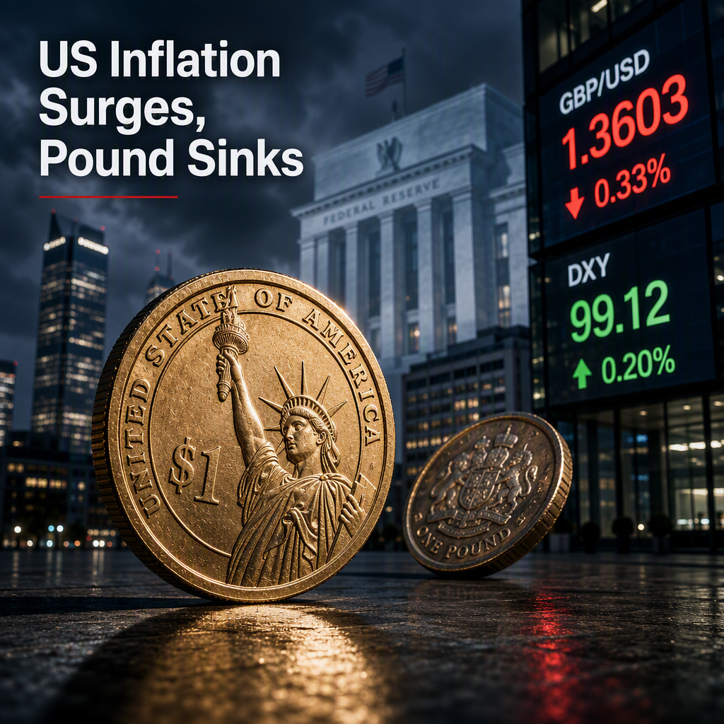 British Pound Drops as US Headline PCE Inflation Surpasses Forecasts, Dollar Strengthens