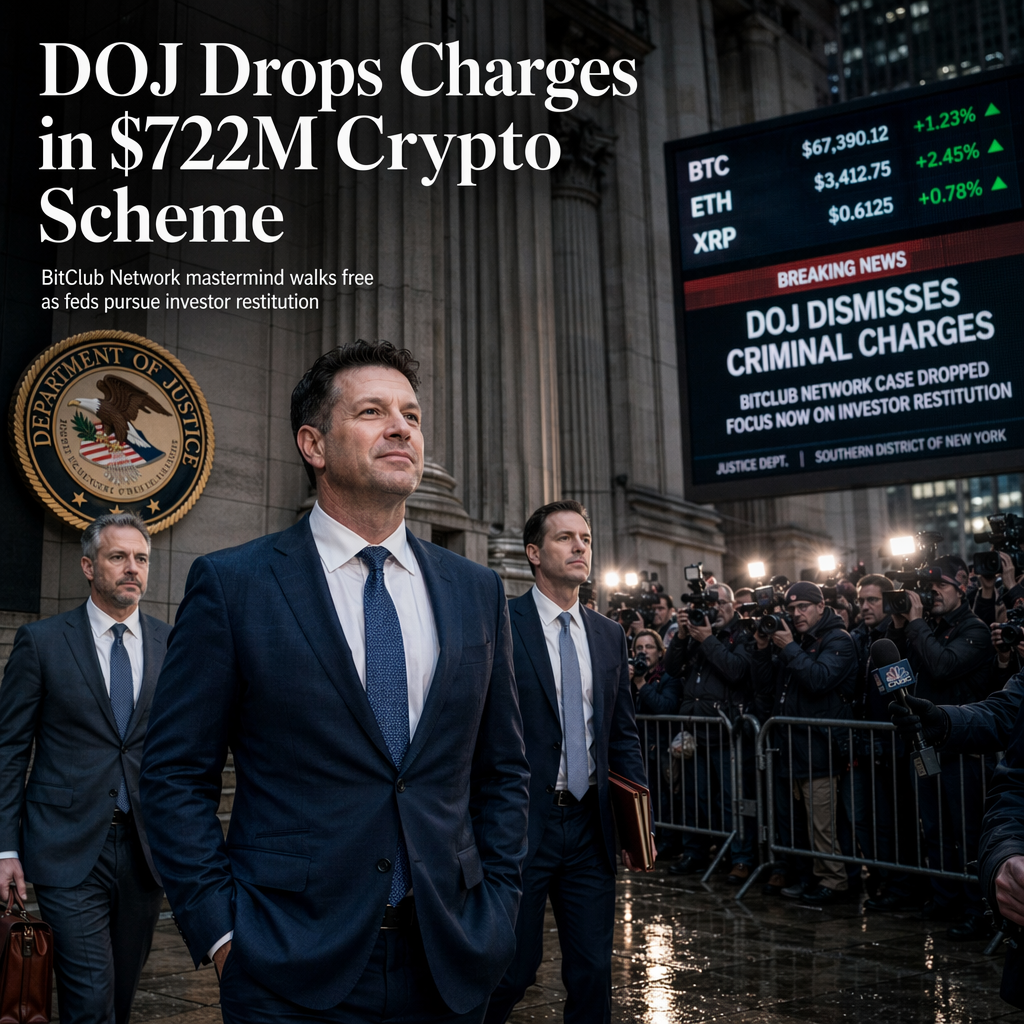 DOJ Drops Charges Against Alleged Mastermind of $722 Million Crypto Ponzi Scheme