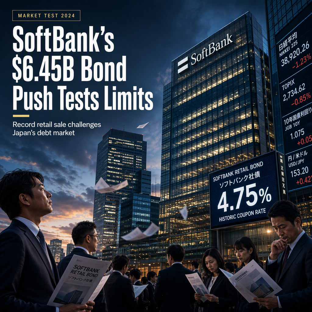 SoftBank's $6.45 Billion Retail Bond Sale Challenges Japan's Debt Market Capacity