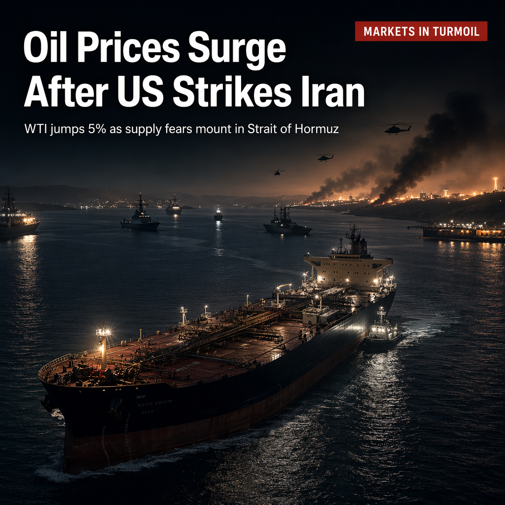 WTI Oil Surges Nearly 5% After US Airstrikes on Iran and Sanctions Waiver Revocation