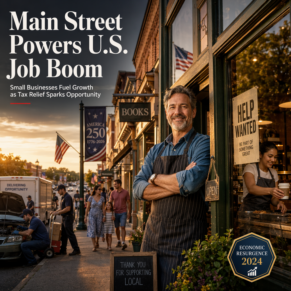 Main Street Businesses Drive U.S. Job Growth Amid Tax Relief Measures