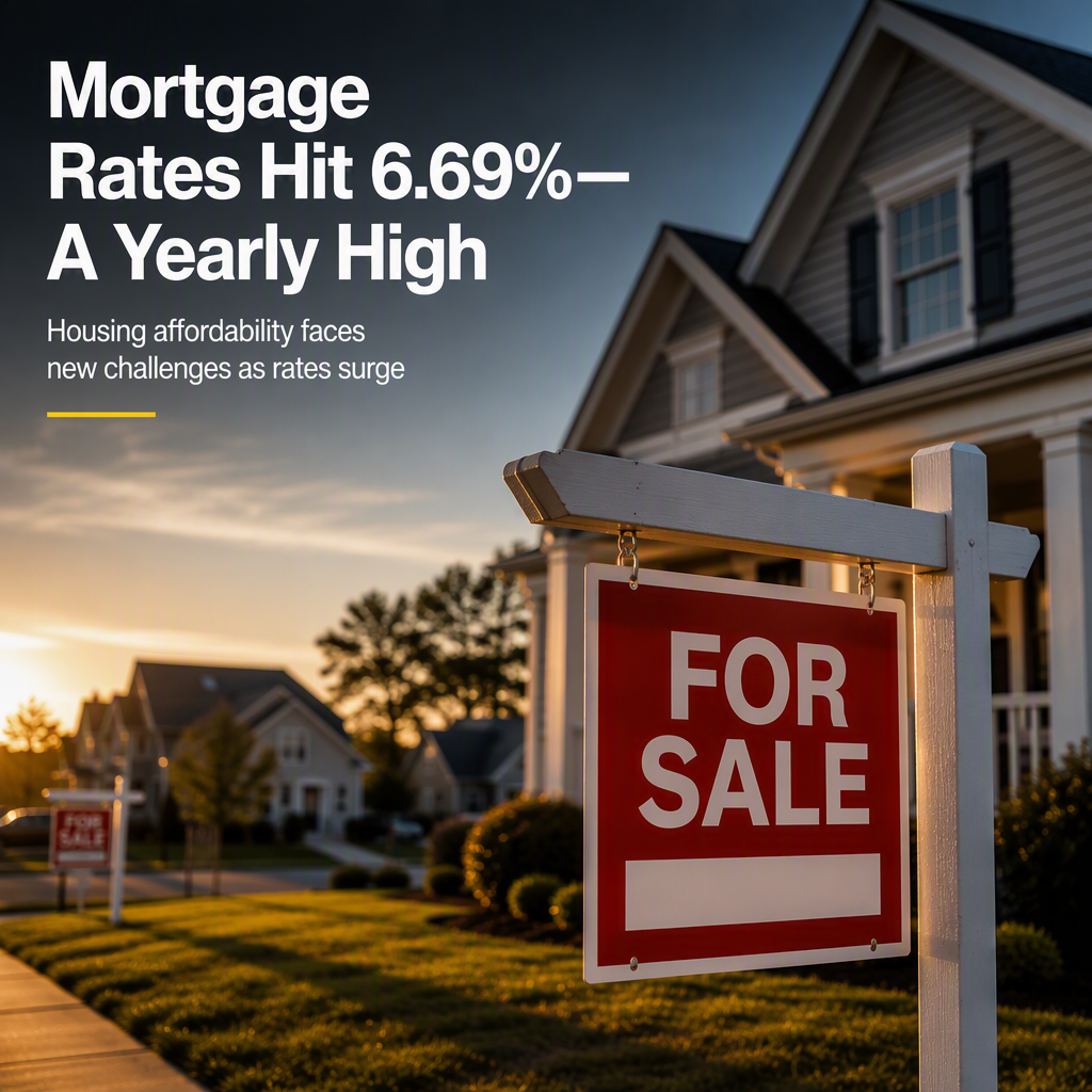 U.S. 30-Year Mortgage Rates Climb to 6.69%, Highest in Over a Year