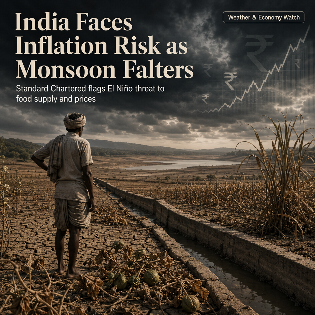 Standard Chartered Warns of Rising Inflation Risks in India Amid Monsoon Deficit and El Niño Threats