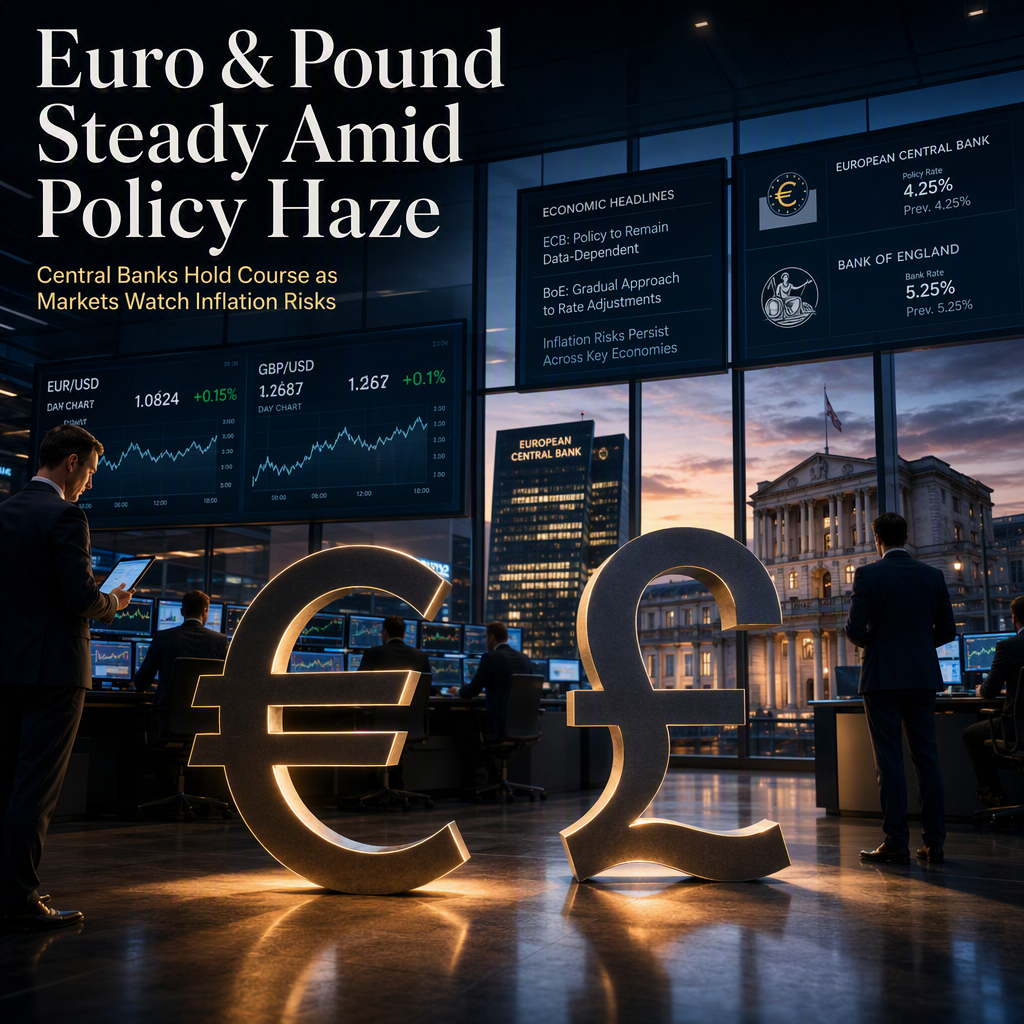 Euro and Pound Sterling Hold Steady as ECB and BoE Policy Outlooks Remain in Focus