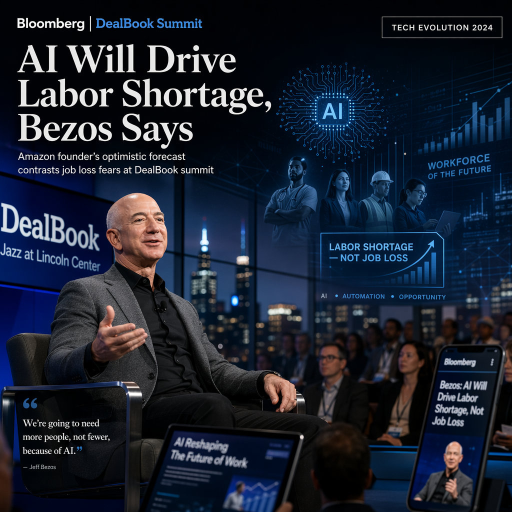 Jeff Bezos Predicts AI Will Drive Labor Shortage, Not Job Loss, Amid Broader Tech Developments