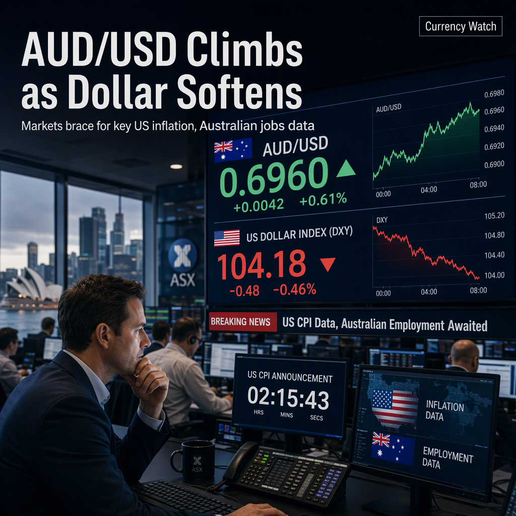 AUD/USD Edges Higher as US Dollar Weakens Ahead of Key CPI Data