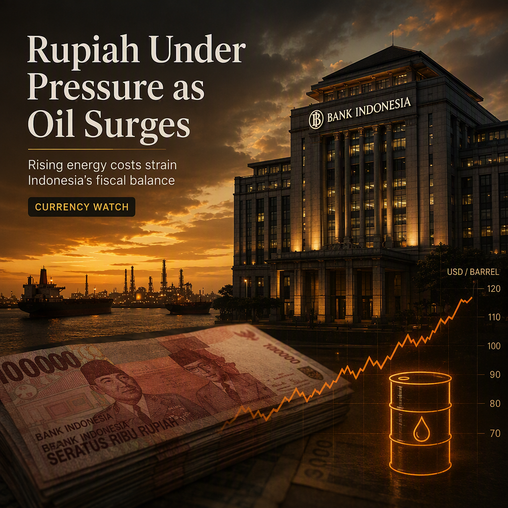 Indonesian Rupiah Faces Pressure as Higher Oil Prices Challenge Fiscal and External Balances