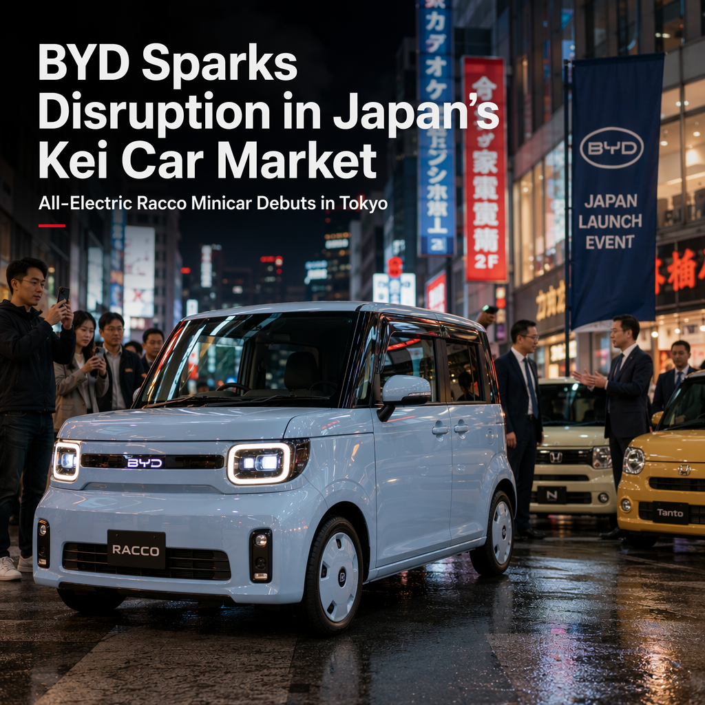 BYD Enters Japanese Kei Car Market with Launch of All-Electric Racco Minicar