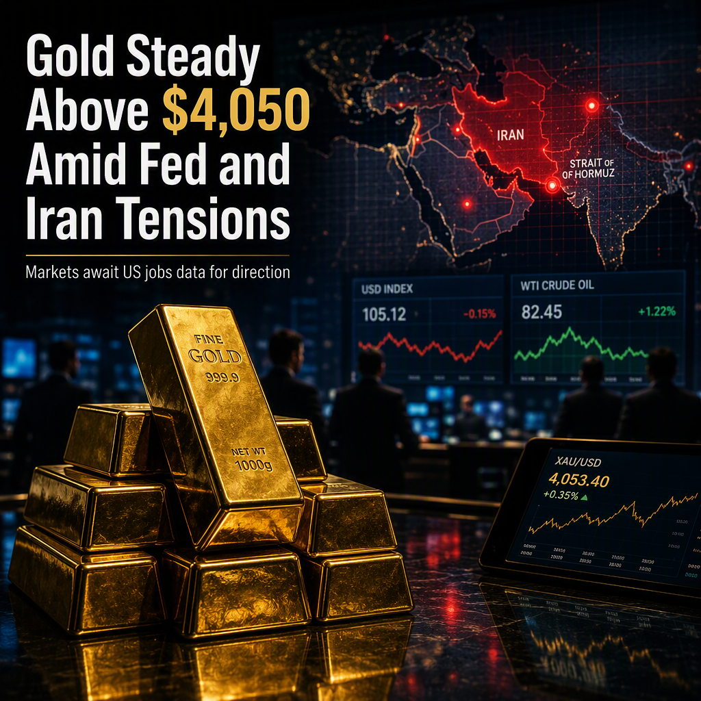Gold Holds Steady Above $4,050 Amid Fed Rate Hike Bets and Escalating US-Iran Tensions